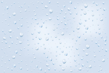 Water drops on glass background