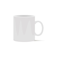 Realistic white Classic cup vector illustration