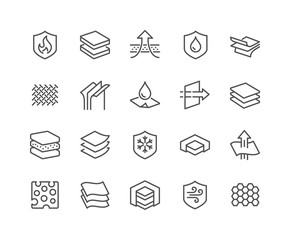 Line Layered Material Icons