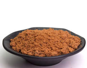 Brown sugar in bowl
