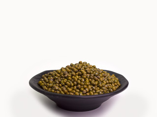 green beans Placed on a white background.
