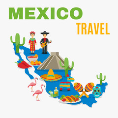 Map Mexico Background