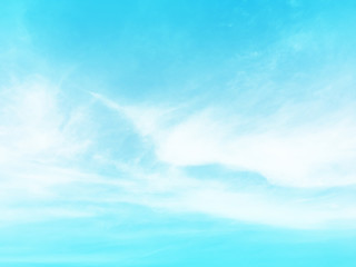 Fantastic soft white clouds against blue sky background