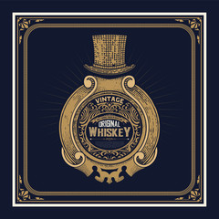 Vintage shield for whiskey packing