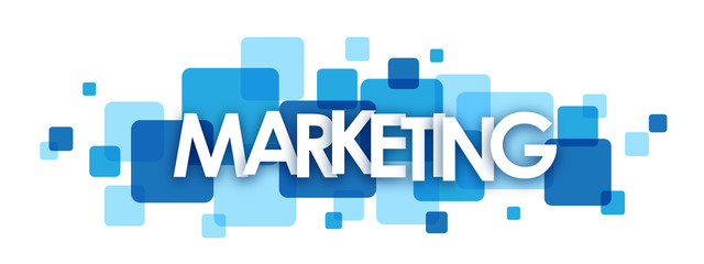 MARKETING Colourful Vector Letters Icon on Abstract Background