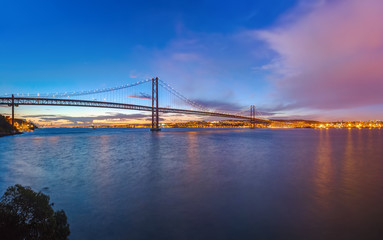 Lisbon and 25th of April Bridge - Portugal