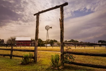 Foto op Canvas Windmolen op de Ranch © chrisjscoggins