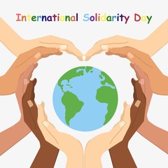 Vector illustration of International Day for Solidarity.