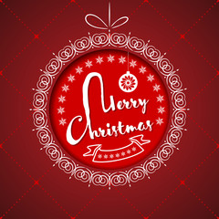 Obraz premium Christmas Greeting Card. Merry Christmas lettering