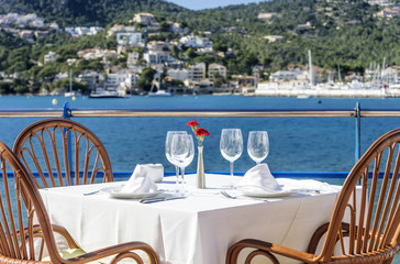 Photo in a Mediterranean sea restaurant