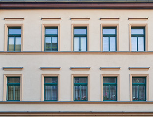 Germany, renovated house facade windows pattern