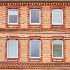 Germany, brick wall house facade pattern