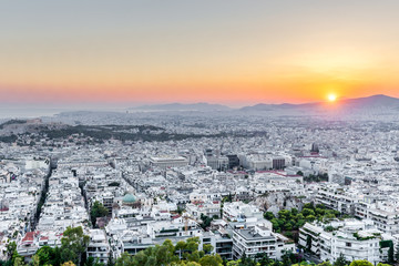 Athens at sunset, Greece