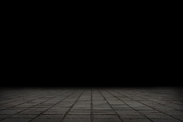 Fototapeta premium Empty Concrete Floor on Dark Background