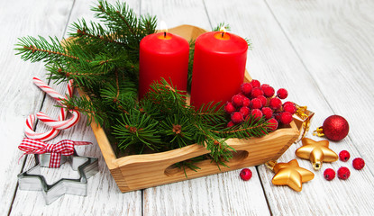 decorative christmas composition