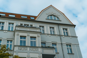luxury apartment building at berlin in low angle view