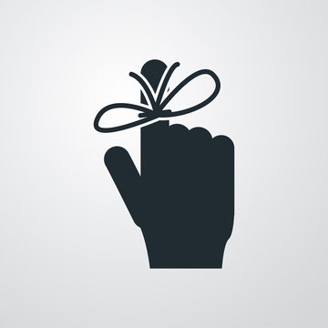 Icono plano nudo para recordar en fondo degradado