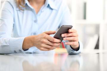 hands with cell phone