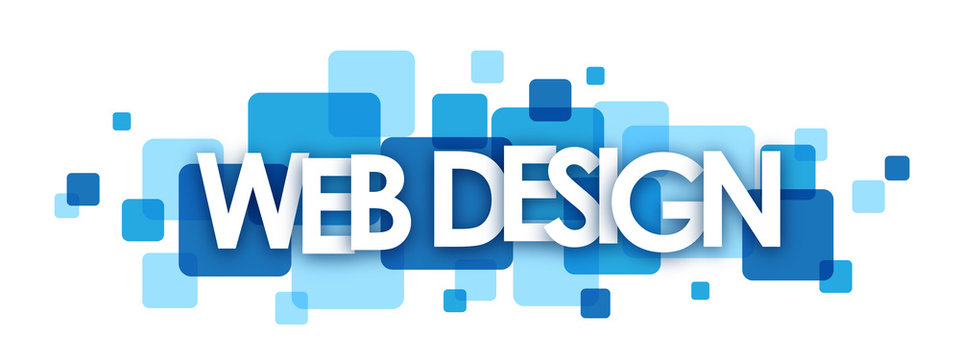 "WEB DESIGN" vector letters icon 