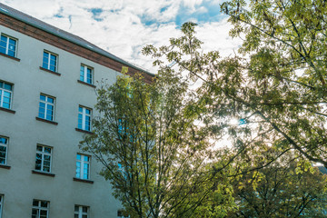 Fototapeta na wymiar Nice restored residential building in Berlin, Germany
