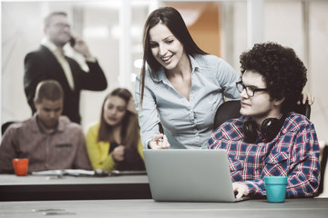 Fototapeta premium startup business people