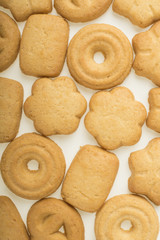 Fototapeta na wymiar Christmas ginger and honey cookies on a white background. Christmas background. Tasty cookies handmade