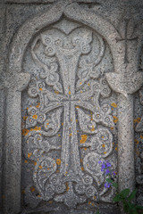 Fototapeta na wymiar Stone carved cross