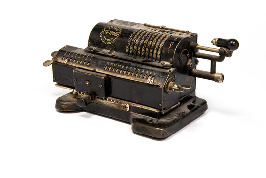 vintage mechanical counting machine