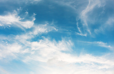Blue sky clouds background.
