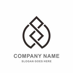 Geometric Square Circle Outline Strips Morocco Ornament Motif Decoration Business Company Stock Vector Logo Design Template