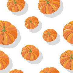 Pumpkin Seamless Pattern Vector Illustration