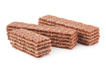 Brown wafer on white