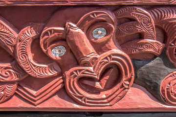 New Zealand Maori boat carving