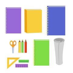 Set of Stationery Office Elements. Workplace Tools