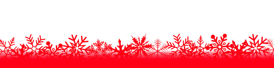Red snowflakes border