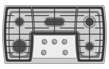 Gray stove