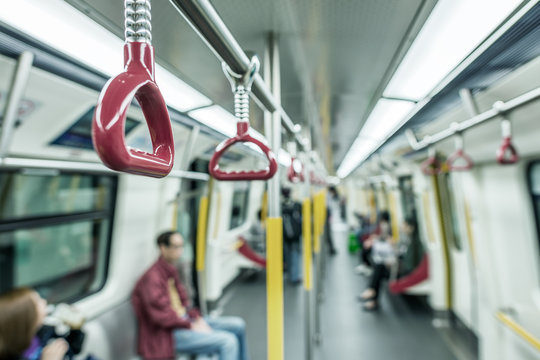 HONG KONG - APRIL 2014: MTR underground station in Hong Kong. Ma