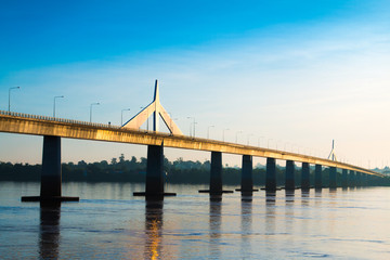Friendship Bridge Thailand - Laos Mukdahan ,Sun rise
