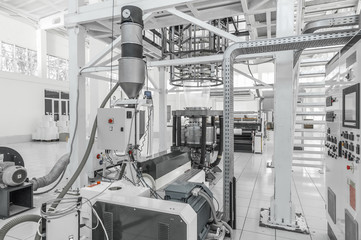 plant and plant for the production of polyethylene and cellophane for packaging