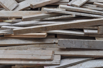 Many wood planks