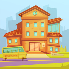 School Cartoon Background