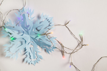 Fine paper snowflake.