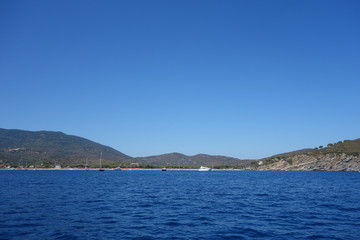 Fototapeta na wymiar Marina di Campo in Elba Island