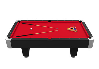 Red Billiard Table