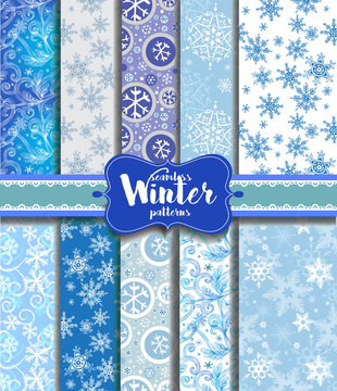 Winter seamless background