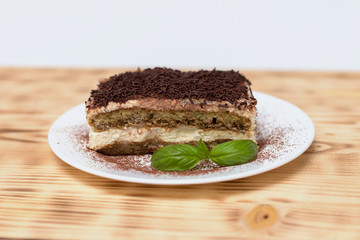 Homemade tiramisu, traditional Italian dessert