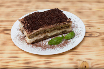 Homemade tiramisu, traditional Italian dessert