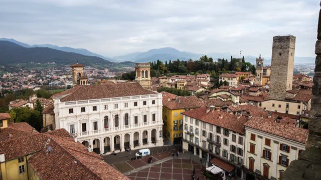  Bergamo piazza vecchia view from above