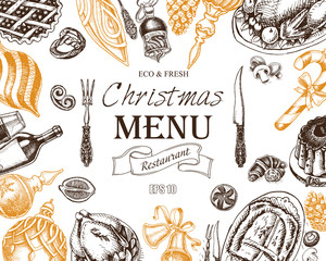 Vector illustration sketch - Greeting cards and holiday design.