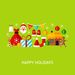 Happy Holidays Greeting Concept